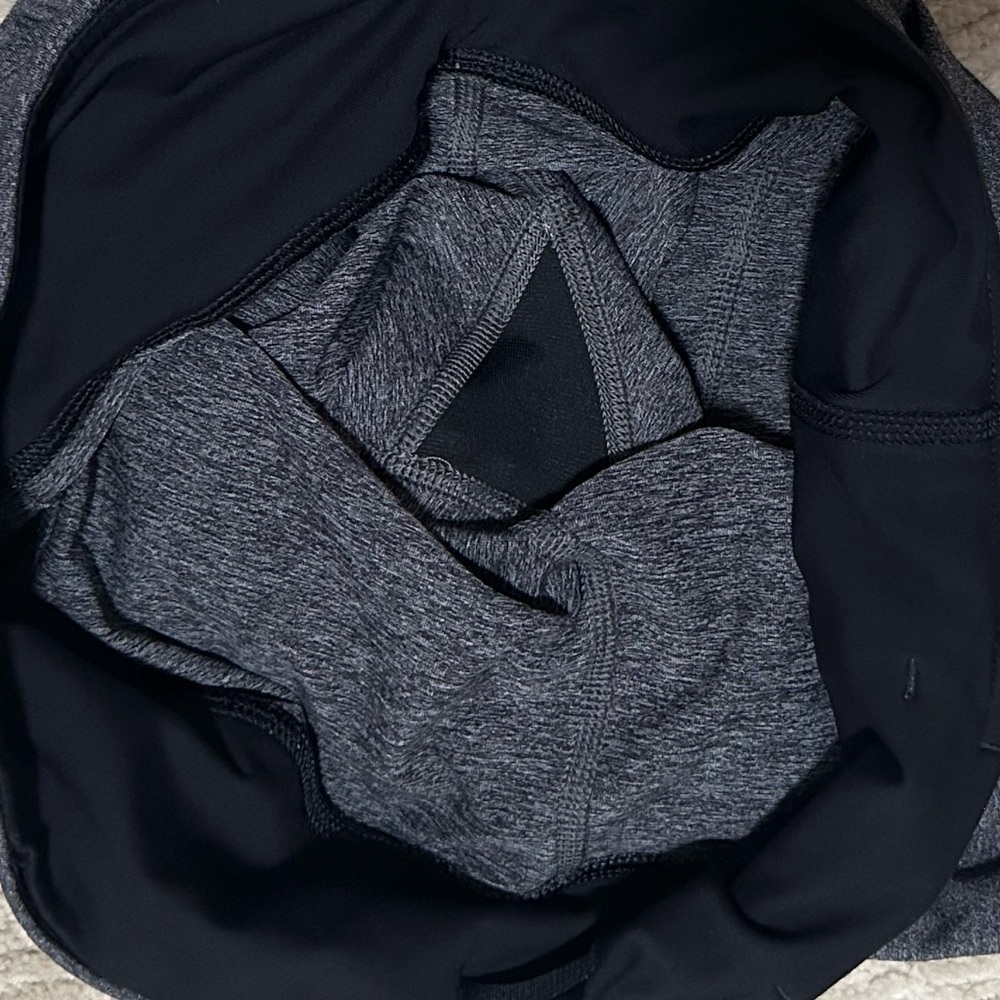 Lululemon Pace Rival Crop 19" Mid Rise Leggings Heathered Black Slate Sz 6 - Picture 12 of 12